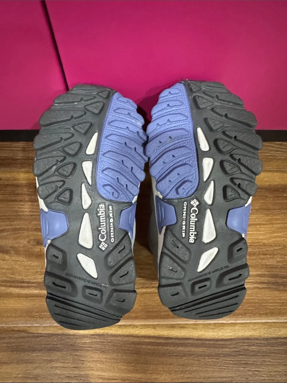 Columbia Kids Gray and Pink Trail Sneakers